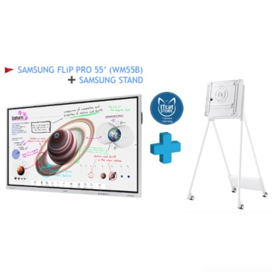 *PROMO BUNDLE NEW 55' SAMSUNG FLiP PRO (WM55B+STAND) INTERACTIVE TOUCH DISPLAY | WiFI/BT+SPEAKER -3 YEARS M'SIA WARRANTY
