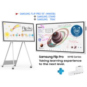 *PROMO BUNDLE NEW 55' SAMSUNG FLiP PRO (WM55B+STAND+TRAY) INTERACTIVE TOUCH DISPLAY | WiFI/BT+SPEAKER-3 YEARS M'SIA WRTY