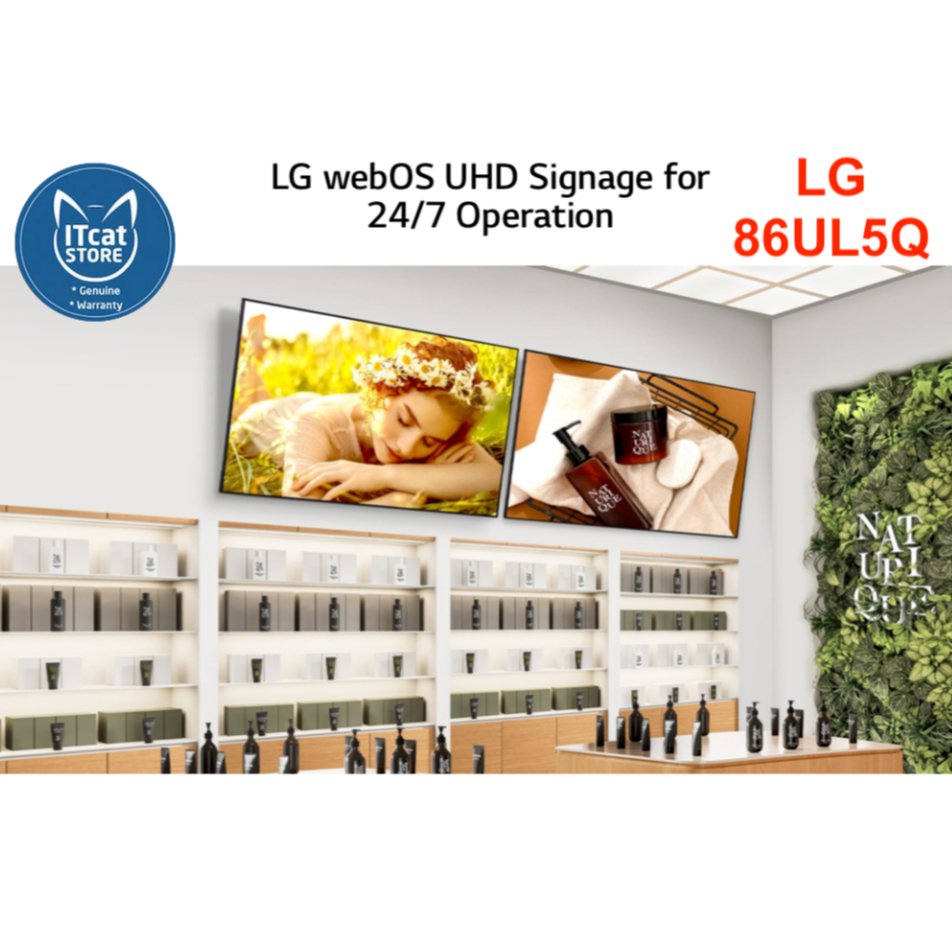🗣 NEW LG 86’ 4K BUSS DIGITAL SIGNAGE (86UL5QE) | WiFI+BT | 500 NiTS | SPEAKER | 24HOURS/7DAYS- 3 YEARS MALAYSIA WARRANTY