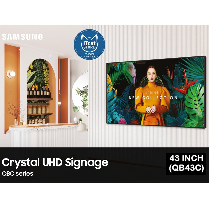 🗣NEW SAMSUNG 43’ UHD BUSINESS DISPLAY+SMART SIGNAGE (QB43C) | 16HOURS /7DAYS + WiFI -3 YEARS MALAYSIA WARRANTY