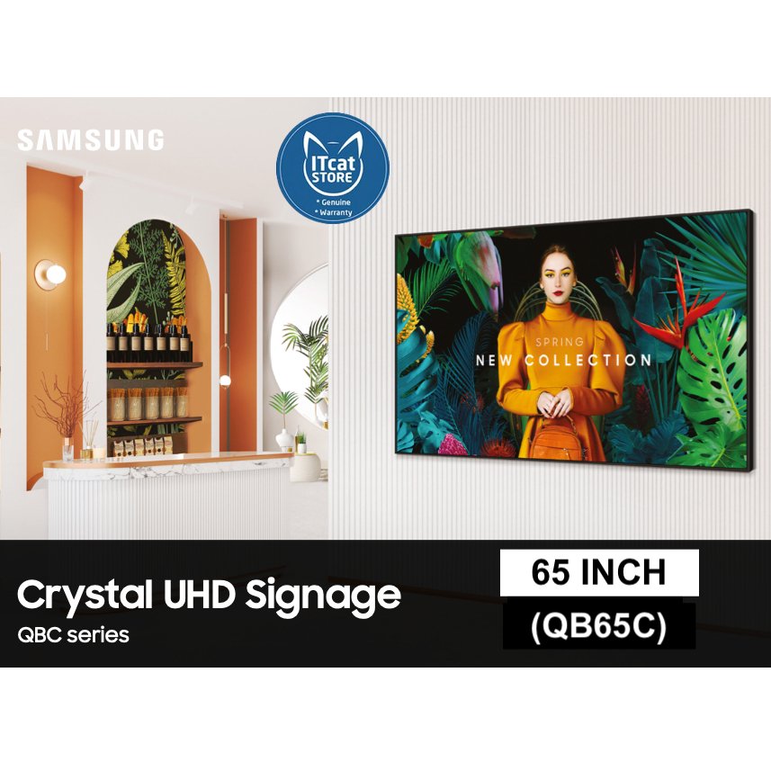 🗣NEW SAMSUNG 65' (QB65C) BUSINESS DISPLAY-CRYSTAL UHD SIGNAGE | 16HOURS /7DAYS + WiFI -3 YEARS MALAYSIA WARRANTY.