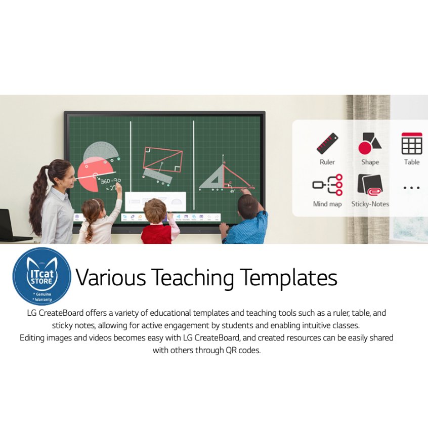 🗣LG 55' CREATE`BOARD (55TR3DK) for EDUCATION | 40 MULTI-TOUCH +TEACHING TEMPLATES INTERACTIVE DISPLAY-3 YEARS M'SIA WRTY