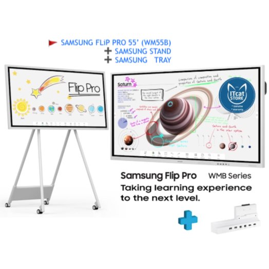 *PROMO BUNDLE NEW 55' SAMSUNG FLiP PRO (WM55B+STAND+TRAY) INTERACTIVE TOUCH DISPLAY | WiFI/BT+SPEAKER-3 YEARS M'SIA WRTY